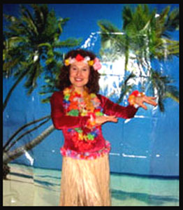 HHula dance party with Daisy Doodle at Hawaiian Luau nyc