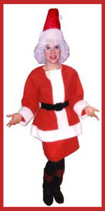 Entertainer Daisy Doodle dressed as Ms. Santa character for kids christmas party in Manhattan NY
